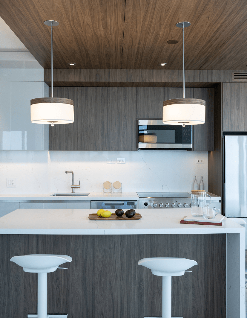DOWNTOWN TORONTO MODERN KITCHEN RENOVATION WITH WALNUT AND WHITE FINISHES-min