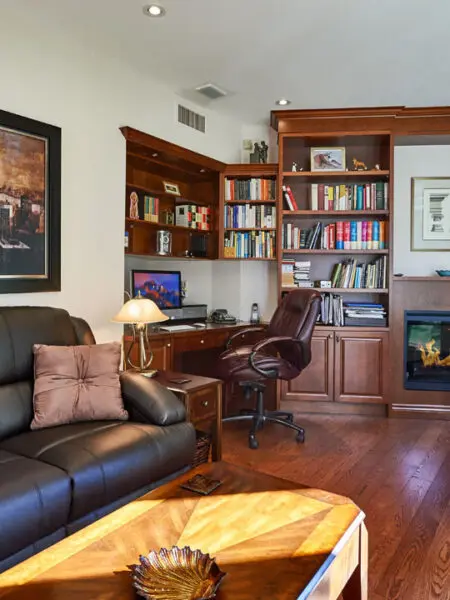 Don Valley Village Traditional Condo Renovation Bookcases, Fireplaces & Closets